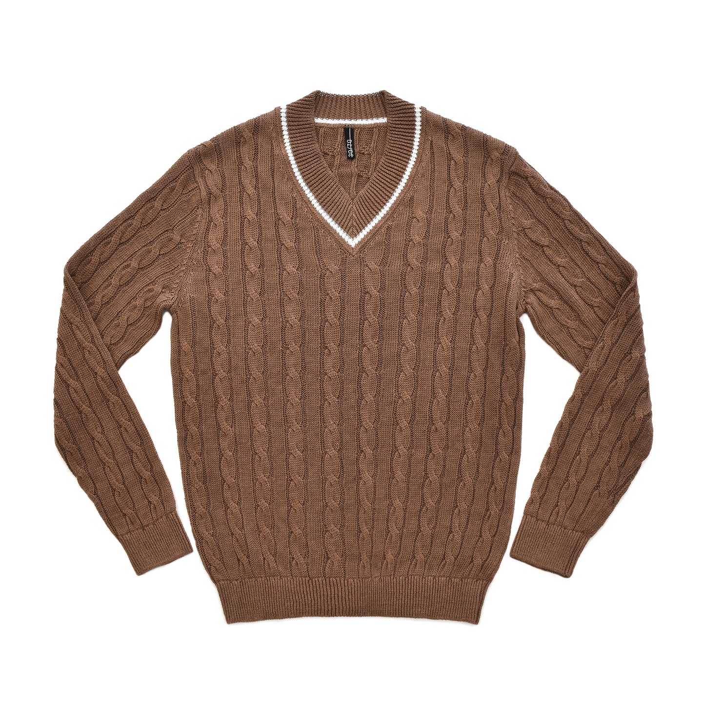 sporta:ケーブル編みVネックプルオーバー(#4256)