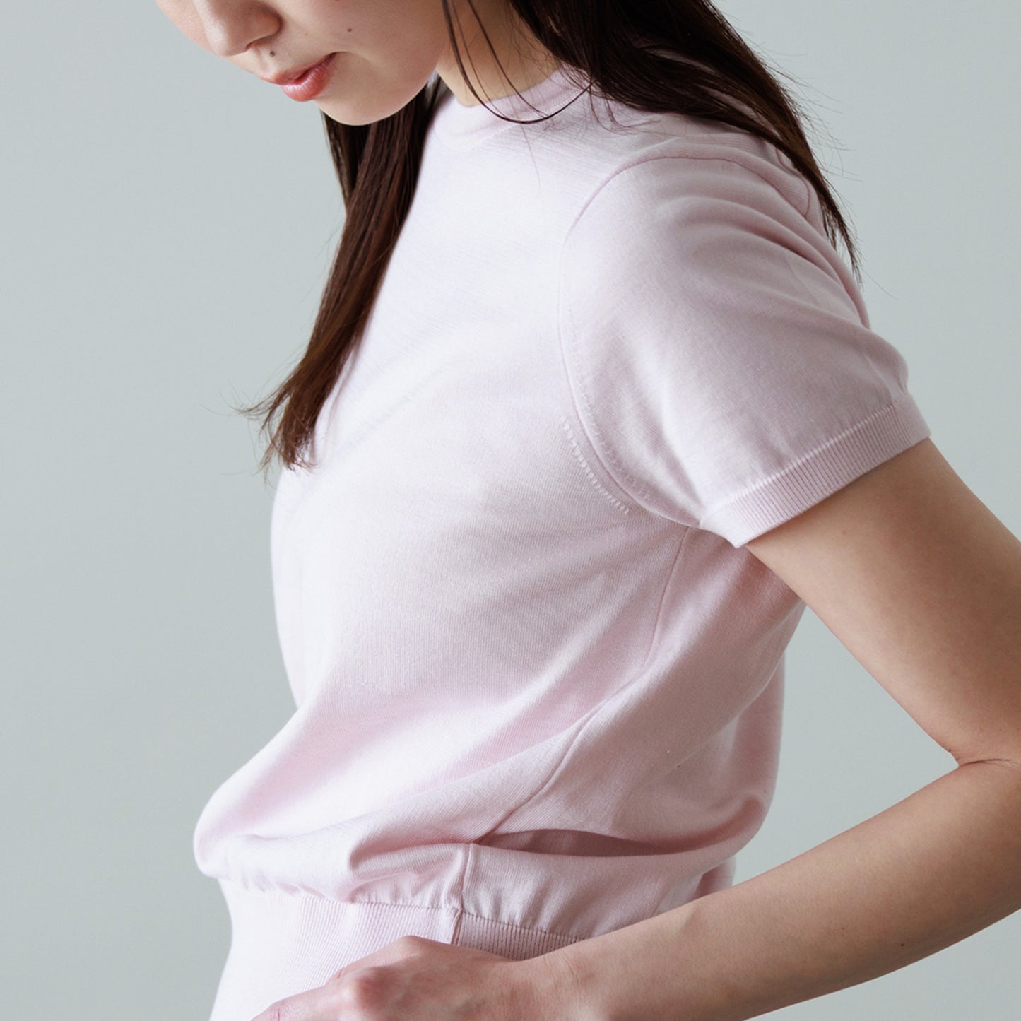 FF30 GIZAコットン クルーネックミニスリーブ(BL8215)