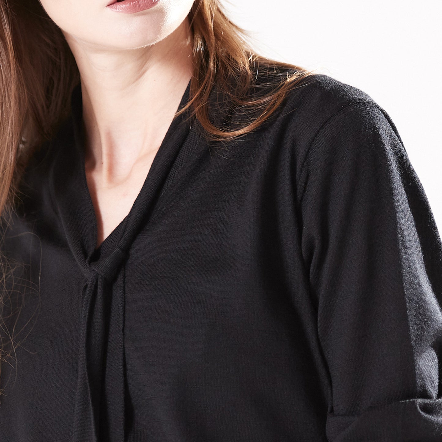 ottimo:タイ付きVネックプルオーバー（#0715）