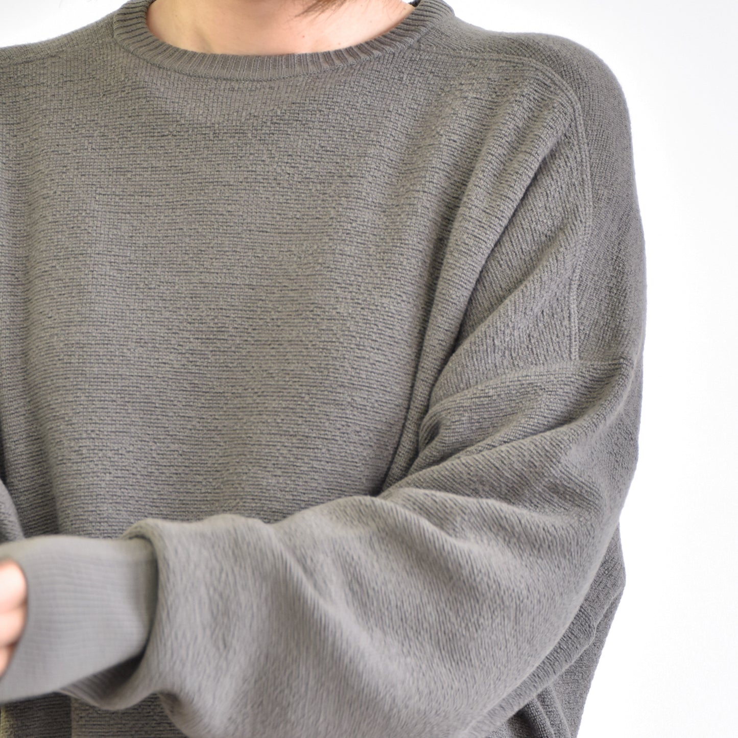 ワッフルオーバーサイズクルーネック（HM0554）