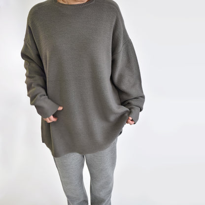 ワッフルオーバーサイズクルーネック（HM0554）