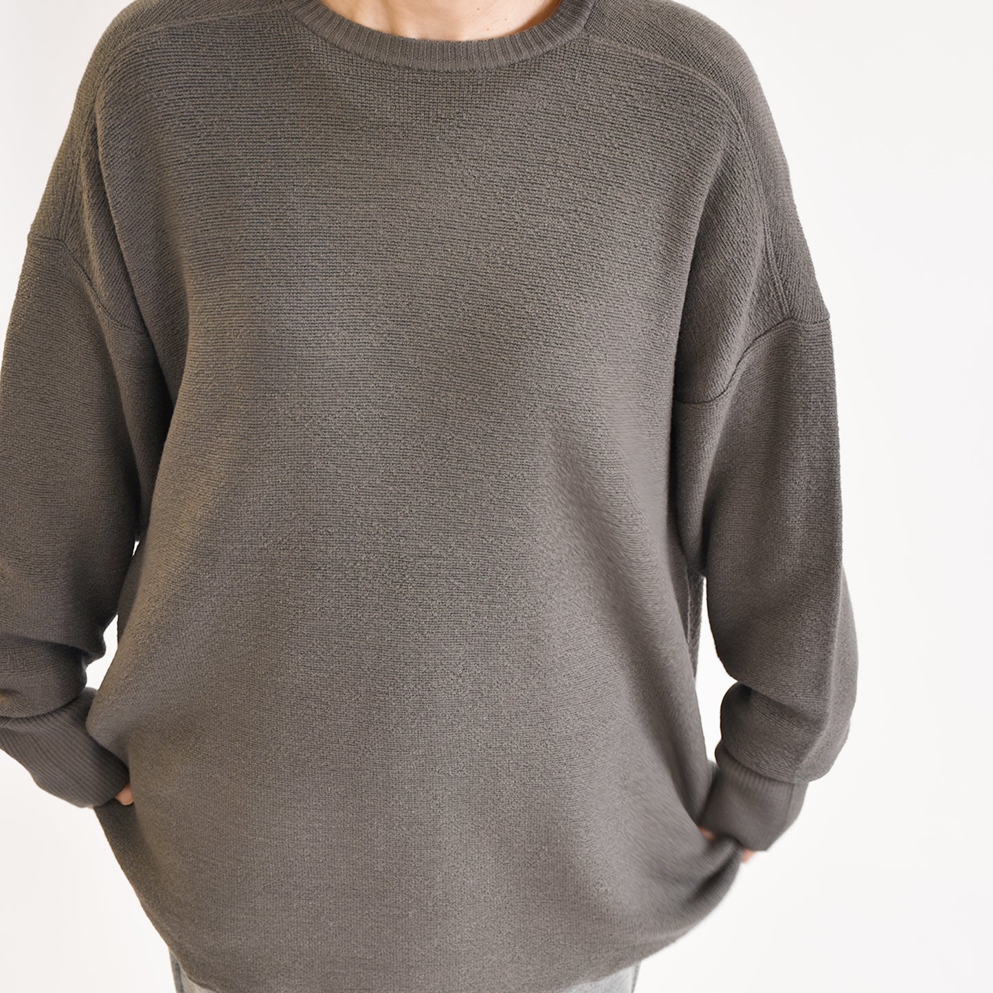 ワッフルオーバーサイズクルーネック（HM0554）