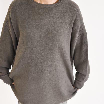 ワッフルオーバーサイズクルーネック（HM0554）