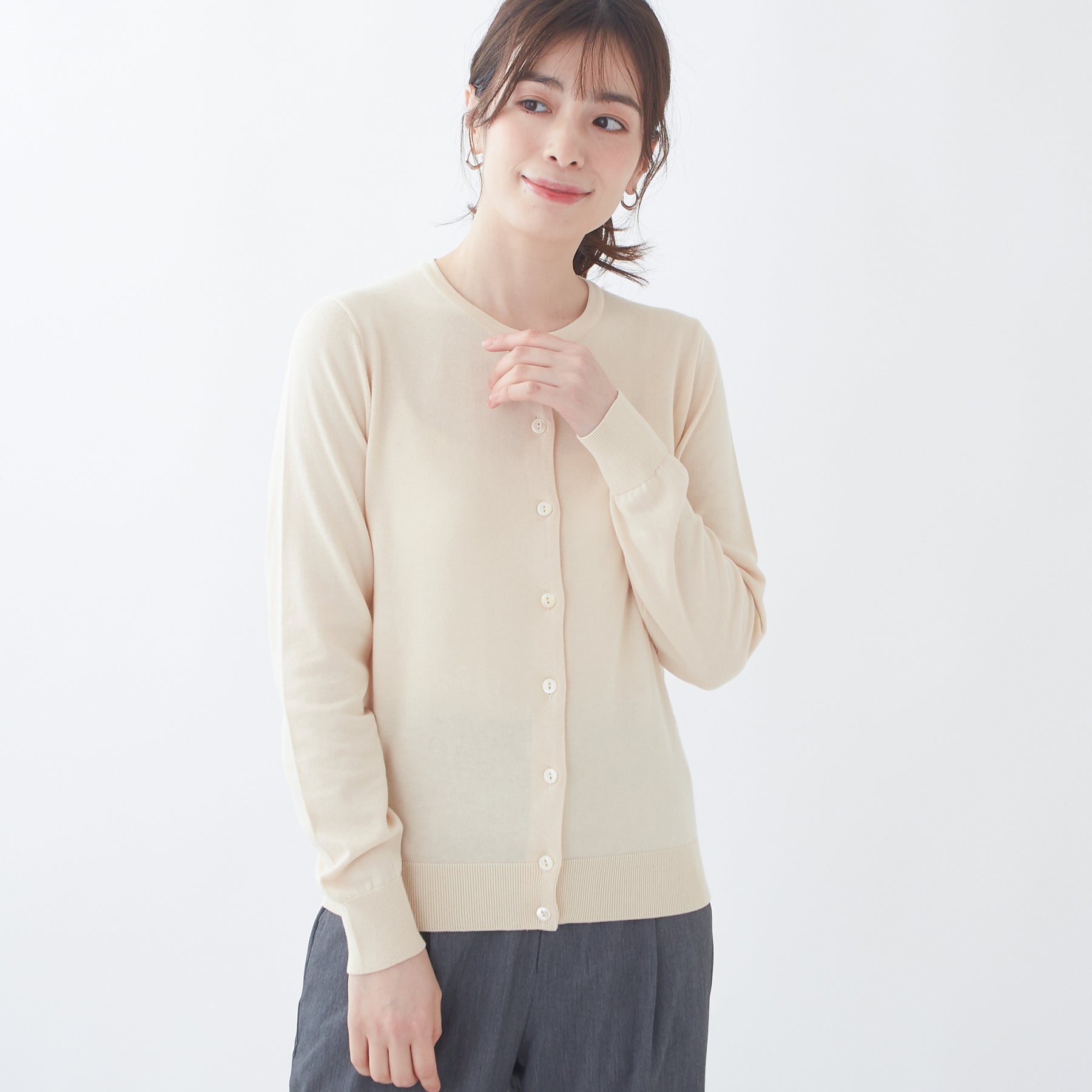 カシミヤ100% MITSUKE KNIT 見附ニット カーディガン - トップス