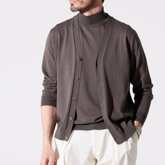 terroir：Vネックカーディガン（＃0409）